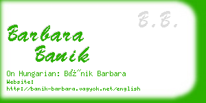 barbara banik business card